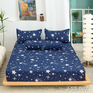 MJ Single Size 2-In-1 or Queen Size 4-In-1 Fitted Bedsheet Sarung Tilam Getah Keliling BJ2S_03