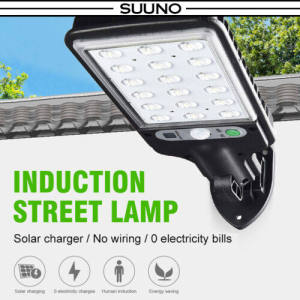 Solar Street Lamp Outdoor jalan 300/500w Outdoor LED Solar Flood Light Street Light Remote Control 18LED led Street lamp
