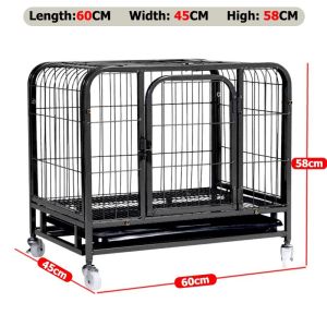 Dog Cage with Poop Tray Heavy Duty Pet Collapsible Cage Foldable Pet Cage Pet New Land Dog Cage Heavy Duty with Poop Tray Pet Collapsible Cage Foldable Pet Cage