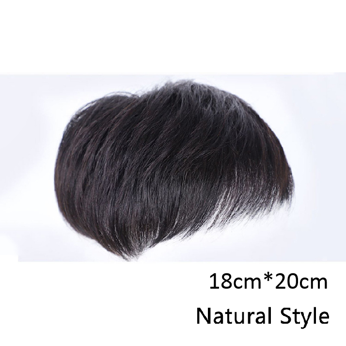 Wig For Men Real Human Hair Hair Extentsion Short Hair Wig For