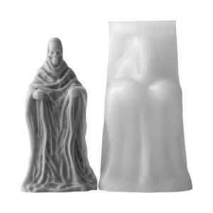 Reusable Skull Shaped Silicone Mould Halloweens Crafting Safe Materials Soap Making Art Project Accessory