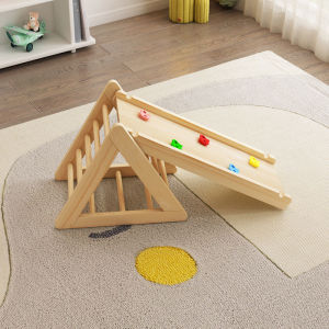 Baby Climbing Frame Toddler Climbing Gym Toddler Indoor Playground Kids Climbing Gym Solid Wood Triangle 攀爬架