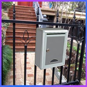 Letter Mailbox Post Box Waterproof Outdoor Security Locking Aluminium Alloy Suggestion Box