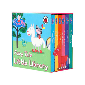 milumilu 4Pcs Peppa Pig Bedtime Little Library Board book English Activity Story Book for Kids
