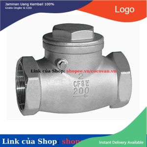 Van 1 Chiều Lá Lật Inox 304 DN15-DN50 – Chống Gỉ Bền Lắp Ren Tiện Dụng s50