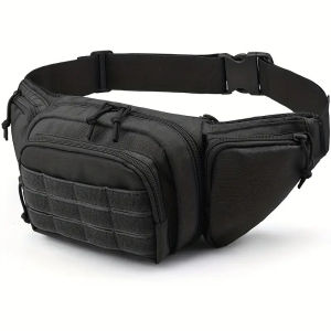 EAGLADE Tactical Waist Bag in BlackMens waist bag suitable for outdoor hiking and cycling enthusiasts