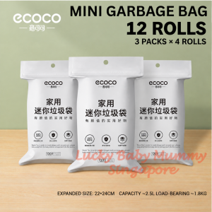 Ecoco Desktop Tissue Box with Trash Bin | Press-Open Lid | Perfect-Fit Trash Bags