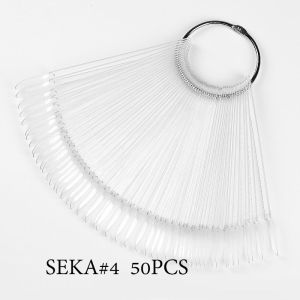 แผ่นทาสีเล็บ ชาร์ตโชว์สีเล็บ ทรงพัด 50ชิ้น ชาร์ตสี