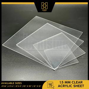 1.5MM CLEAR ACRYLIC SHEET (STANDARD SIZE SECTION)