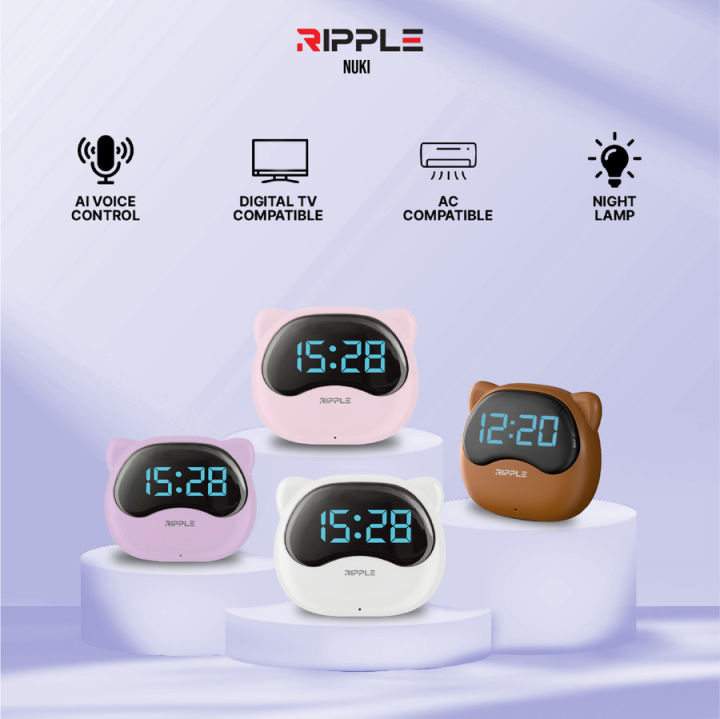 Smart AI Remote AC/TV Ripple NUKI voice command Alarm Night Lamp ...