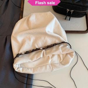 Flash Sale Vintage Y2k Baggy Cap Star Fringed Boho Chain Decor Beanies Cap Versatile Ethnic Style Autumn Winter Pullover Hats Streetwear