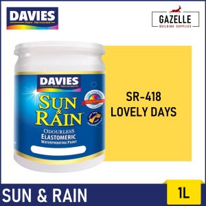 Davies Sun & Rain Acrylic Elastomeric Paint - Yellows 1L