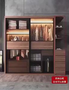 Urban EchoModern Wardrobe And Economical Simple Assembly Sliding Door Bedroom Household Muerkkk1.