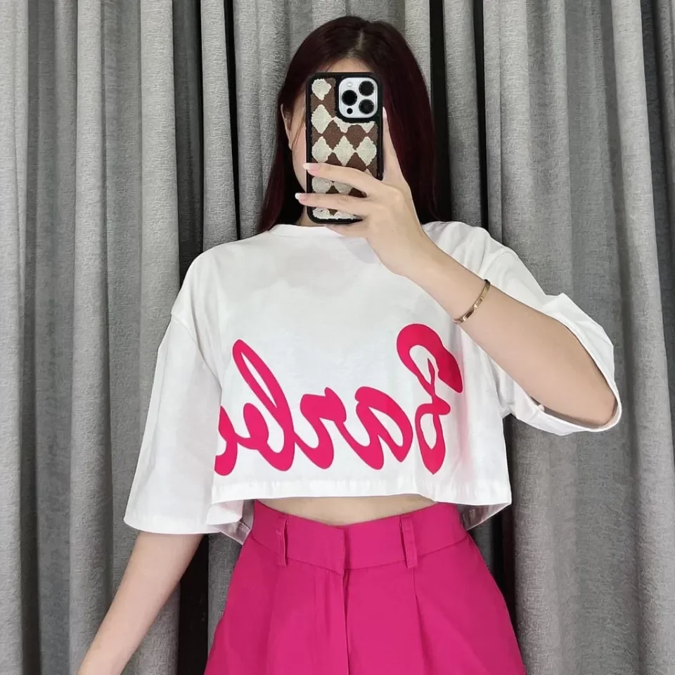 Barbie crop top sales shirt