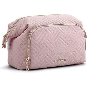 BAGSMART Travel Makeup BagWaterproof Cosmetic Bag Make Up Organizer Case for Toiletries Accessories Brushes
