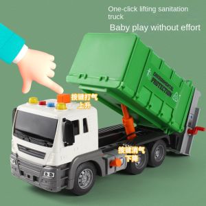 Simulation garbage truck childrens toy inertia garbage classification sanitation engineering model car boy large size