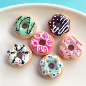 10 / 100 cái Bánh rán nhựa Thu nhỏ Flatback Nhà búp bê Trang trí nội thất Phụ kiện Bùa Tự làm Đồ thủ công Sổ lưu niệm2026