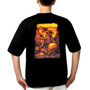 kaso pria kaos gambar kaos combet 24s t-shirt chain shaw man