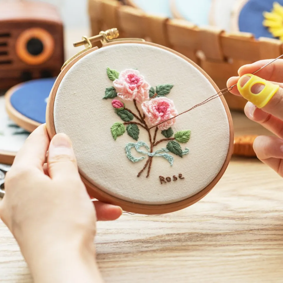 【SZS】 Flower DIY Embroidery Kit Needlework Pattern Cross Stitch for  Beginner Swing Art Painting Handcraft Home Decor | Lazada PH
