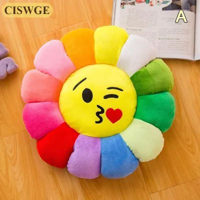 CISWGE หมอนตุ๊กตาทานตะวันยัดไส้หมอนดอกไม้เบาะนุ่มโรงงานเสื่อโซฟา homedecoration