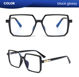 IOOI Eyewear -  Kacamata Kotak TR 90 Lensa Minus Anti Radiasi Blueray Pria/Wanita 648