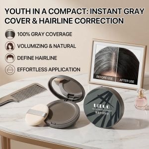 Hair Root Concealer Powder Instant Grey Coverage Hairline Shadow Powder Waterproof Sweat-Resistant Natural Matte Root Concealer for Daily Hair Styling