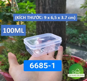 1 Hộp mini 100ML Trữ Đồ Đông Ăn Dặm Cho Bé 100ML 6685-1 Hộp Lạnh Bầu Đựng Chanh Ớt Nhựa Việt Nhật 2