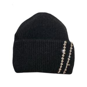 Elegant Rhinestones Embellished Hat Fashion Women Winter Hat Warm Walking Hat for Fall and Winter