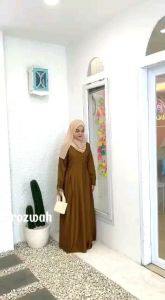 Gamis PEMDA/ ASN/ PDH/ Dinas toyobo Khaki variasi List pita Arab