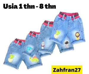 Zahfran27 celana jeans anak bayi laki laki/celana jeans anak/celana anak logo bergambar/celana pendek anak/celana anak tanggung jeans anak terbaru 2022 usia 1 tahun -  8 tahun