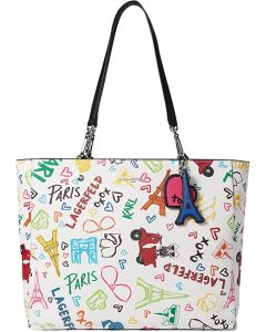 TÚI TOTE KARL LAGERFELD PARIS MÀU TRẮNG - AUTHENTIC