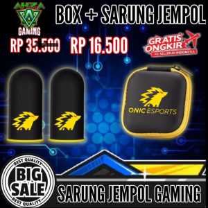 SARUNG JEMPOL GAME + BOX PUCH PREMIUM ANTI BASAH KERINGAT ISI 2 PCS SARUNG JEMPOL GAMING ANTI Slip