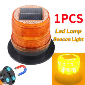 Solar energy Flash Warning Light LED Emergency Strobe Light Magnetic Base Car Police Light Rooftop Flashing Signal Lamp