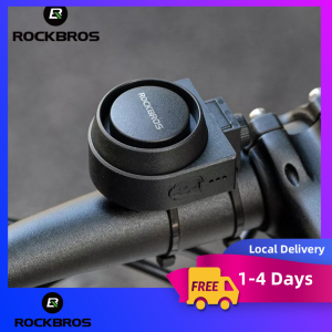 【Local Delivery】ROCKBROS Rechargeable Bike Bell With Alarm Waterproof Loud Sound MTB Horn Anti-theft Road Bicycle Electric Bell With Remote Control Bike Accessories