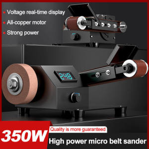 【Ready Stocks】DEKES 350W Electric Belt Machine Sander Sanding Grinding Polishing Machine Abrasive Belts Grinder DIY Polishing Cutter Edges