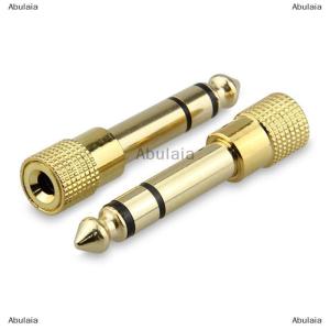 [COD] Abulaia ทองปลั๊กตัวผู้ขนาด6.5มม. เป็นแจ็คตัวเมีย3.5มม. อะแดปเตอร์หูฟังสเตอริโออะแดปเตอร์เสียงไมโครโฟนอะแดปเตอร์แปลงหัวไมโครโฟน6.5มม. เป็น3.5มม.