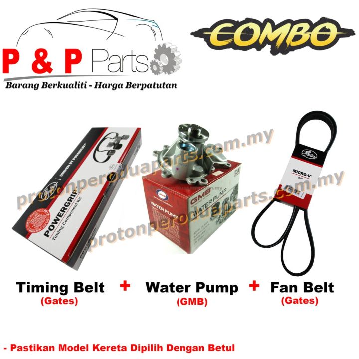 ♒Timing Belt Kit Water Pump Fan Belt For Proton Gen Waja