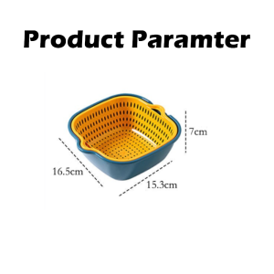 Vegetable Washing Basket 2-in-1 Drain Colander Bowl SetHandle Rapid Draining Thickened Washing Basket for Kitchen