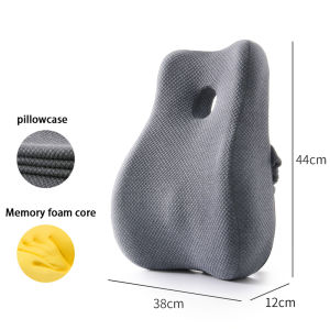 Back CushionLumbar Support Cushion Pillow100% Memory Foam Breathable Car Cushion Office Chair Cushion for Back Pain Relief Ideal Back Support for Car Seat Gaming Chair