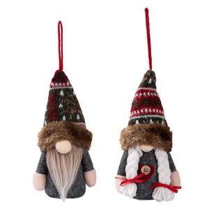 Light Up Plush Dwarf Figure Gentle Hanging Ornament Christmas Tree Decorations for Children Room Holiday Decoration