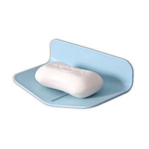 Soap Rack No Drilling Wall Mounted Drain Non Perforated Double Layer Holder Sponge Dish Accessories Magic Soap Dishes Bathroom