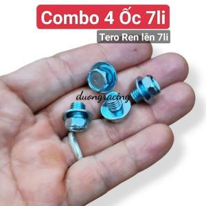 Combo 4 Ốc Gắn Hộp Xích Carte Wave Dream Sirius 6li (3 Ngắn 0.8cm 1 Dài 1cm)- Thép không gỉ