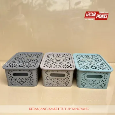 ( 6 PCS ) KERANJANG TUTUP YANGYANG | KERANJANG PARCEL | KERANJANG SERBAGUNA | KERANJANG BUAT HAMPERS | KERANJANG MAKEUP | KERANJANG MULTIFUNGSI