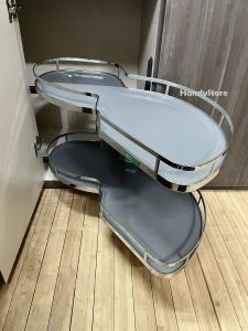 Kitchen Cabinet Lazy Susan Pull out Basket/ Shelf/ Magic Corner Basket