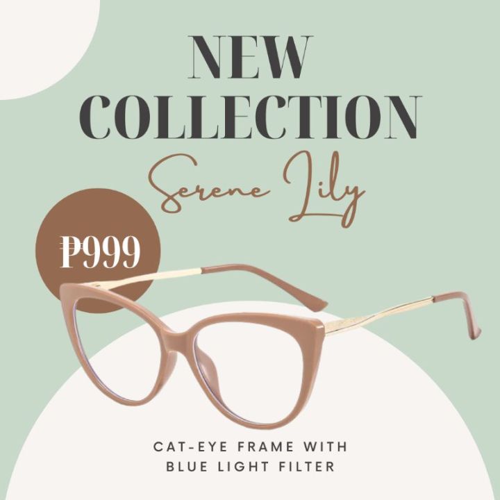 COD Serene Lily CatEye Frame with Blue Light Blocking Technology