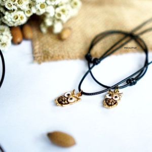 Aksesoris Fashion Anak: Kalung Liontin Owl & Gelang Tali Owl Enamel