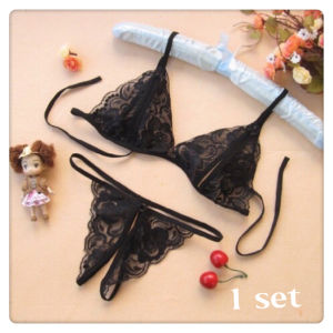 4สี ขายเป็นชุด เซตชุดชั้นในน่ารักเเบบบิกินี่ลูกไม้ ฟรีไซส์ 40-60kg Set DZK