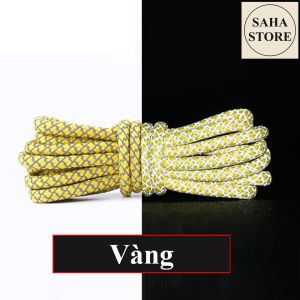 Dây giày dạ quang phản quang bản tròn SAHA943 buộc giầy cao cổ boot thể thao cột sneaker nam nữ dài 1m 1m2 1m4 1m6 1m8