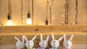 Lovely Plush Big Ear Rabbits Keychain Pendant Bag Fashion Women Backpack Handbag Charm Pendant Lovely Hangings Decoration