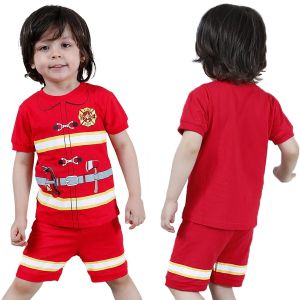 Boys Pajamas Set Toddler Pyjamas Kids Girls Fireman Unicorn Sleepwear Summer Pijamas Cartoon Casual Nightwear 2-10 Years2026